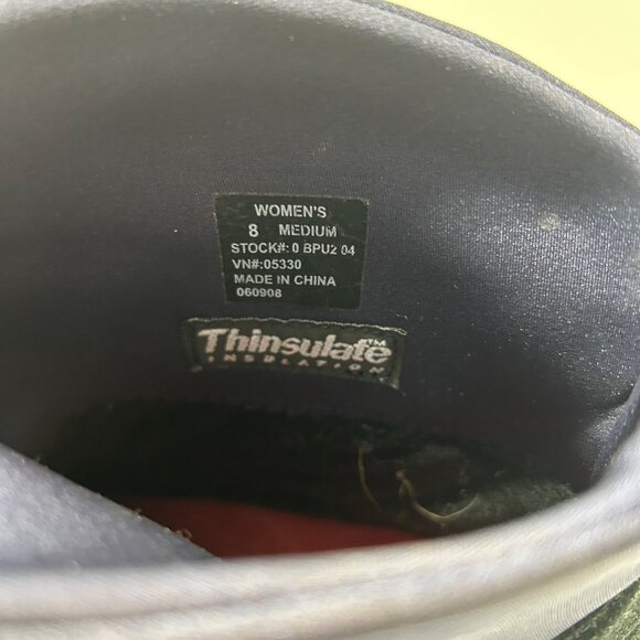 L.L. Bean Womens 8M Thinsulate Black & Navy Winter Boots With Rugged Soles - Picture 8 of 11
